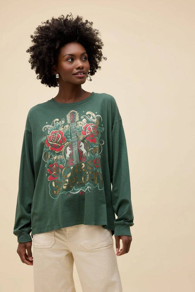 CHRIS STAPLETON GUITAR&ROSES MERCH LONG SLEEVE