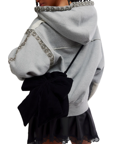 BELLE VELVET BOW BAG