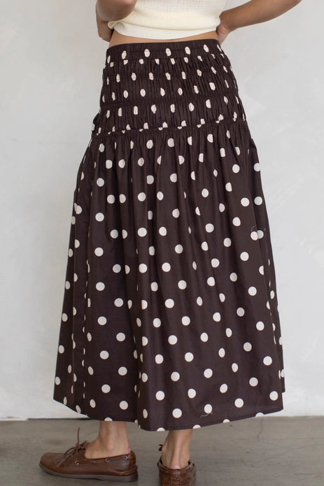 POLKA DOT MIDI SKIRT