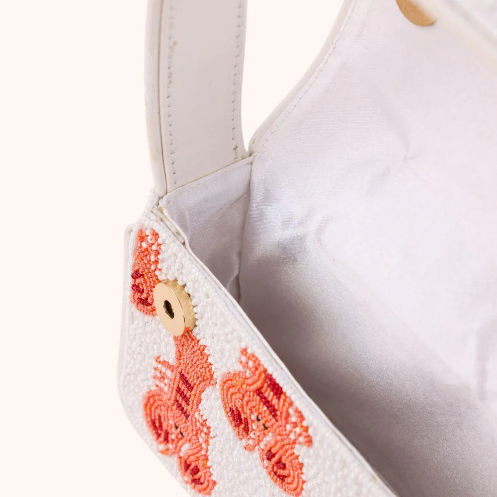 LINDA LOBSTER BEADED HANDBAG