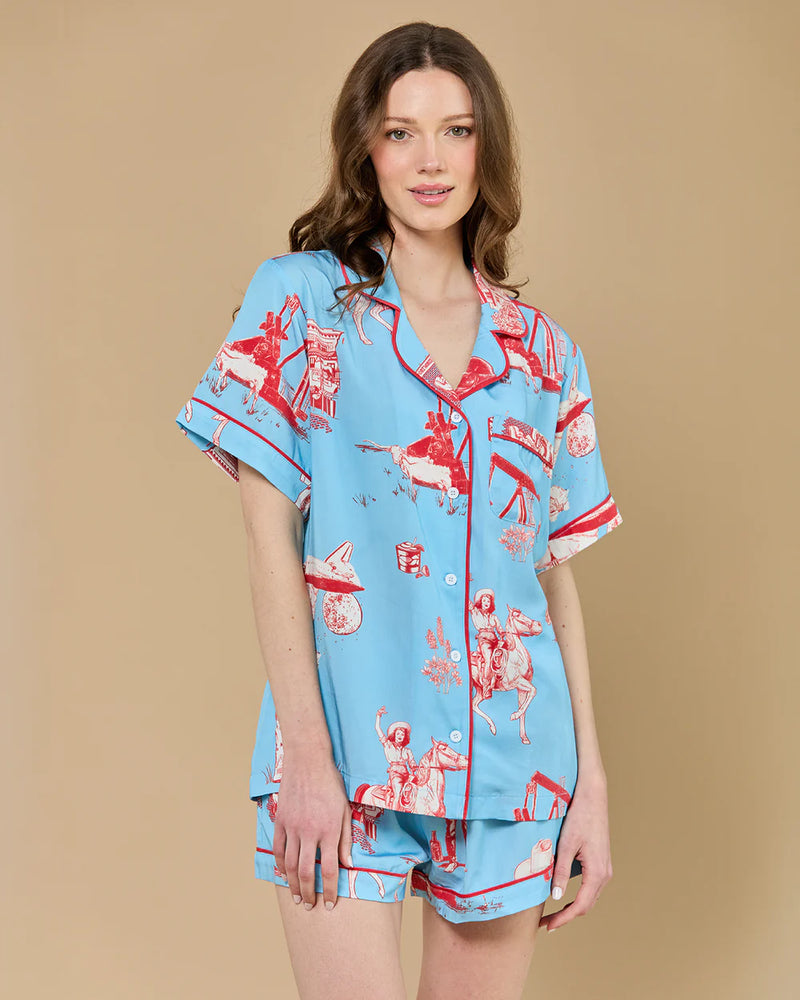 TEXAS TOILE PAJAMA SHORT SET