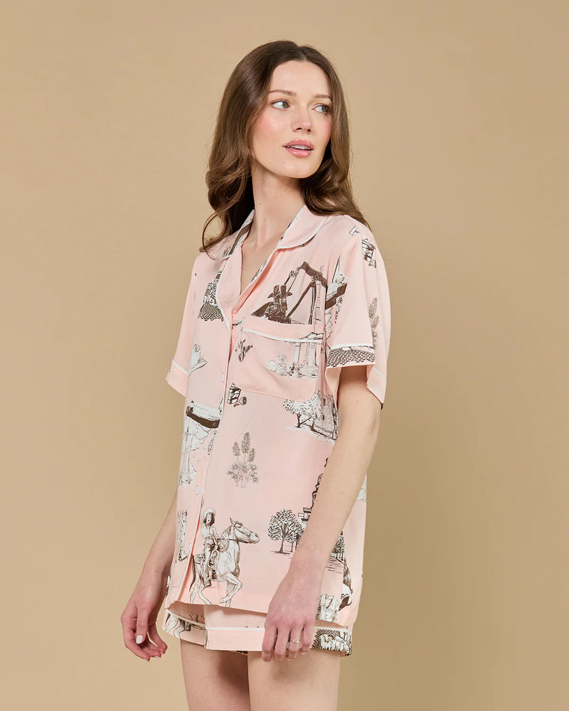 TEXAS TOILE PAJAMA SHORT SET